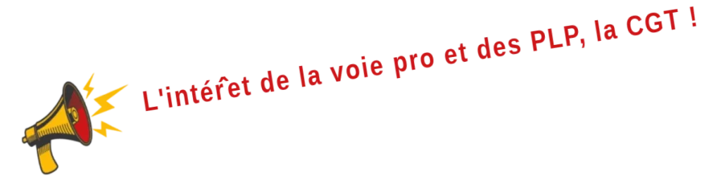 Linter̂et de la voie pro et des PLP