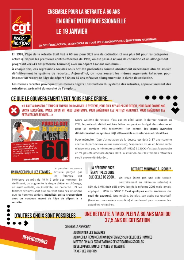 Tract Retraites salaires