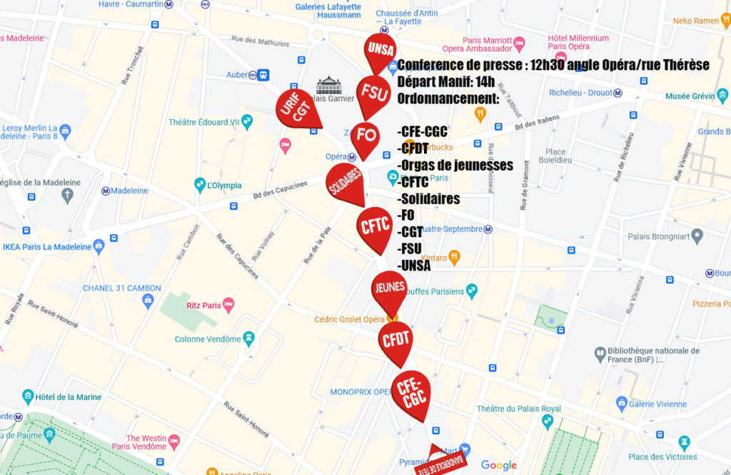 Plan manif 13 avril 2023