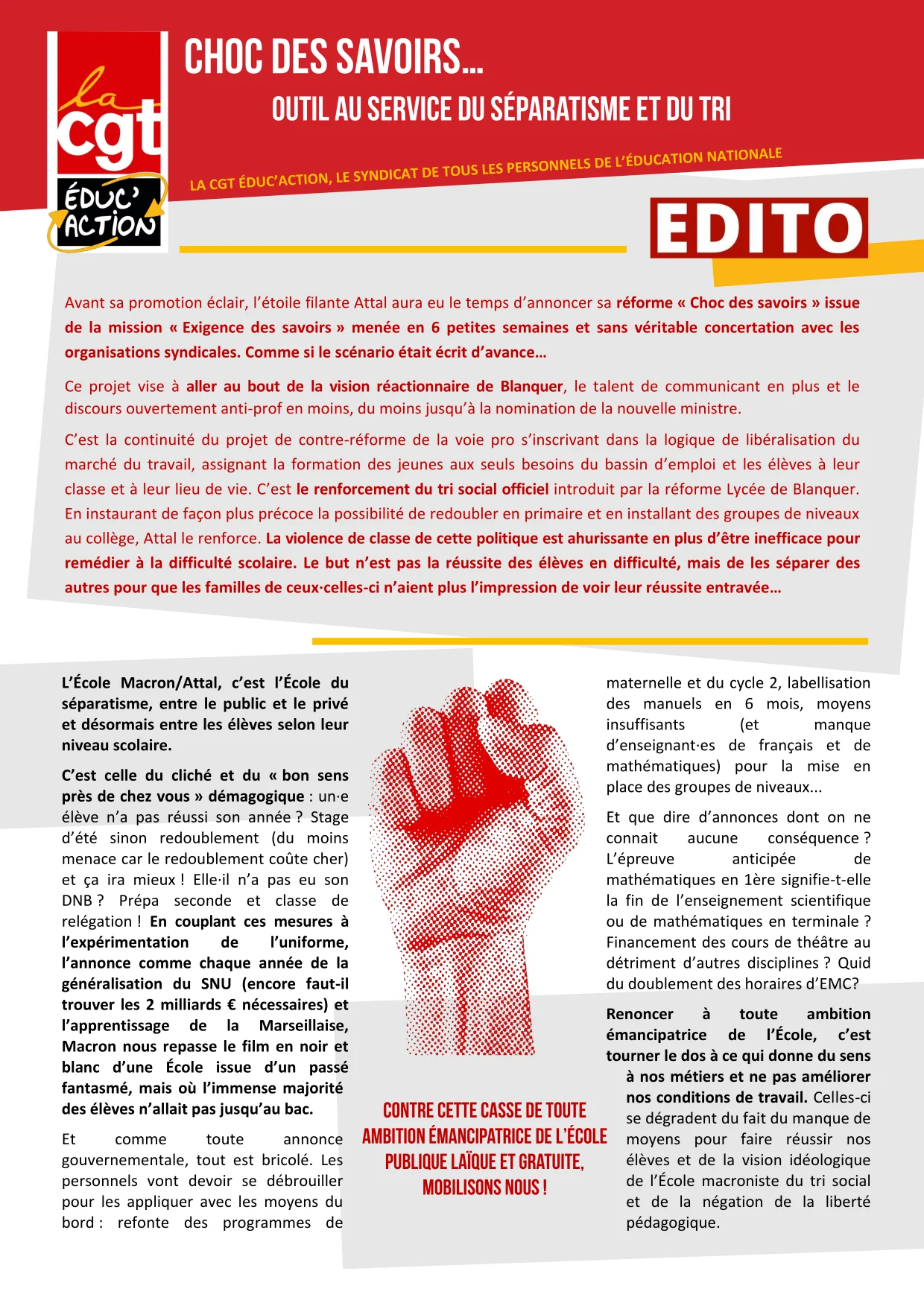 4pages Choc des savoirs actu