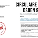 Une circulaire classement 1er degre