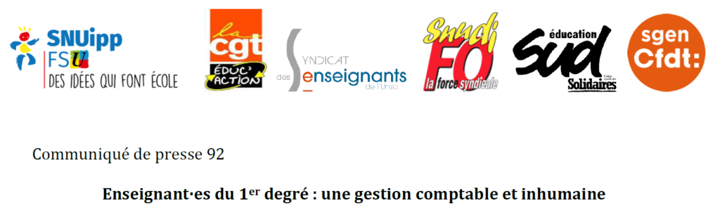 communique intersyndical 80pc