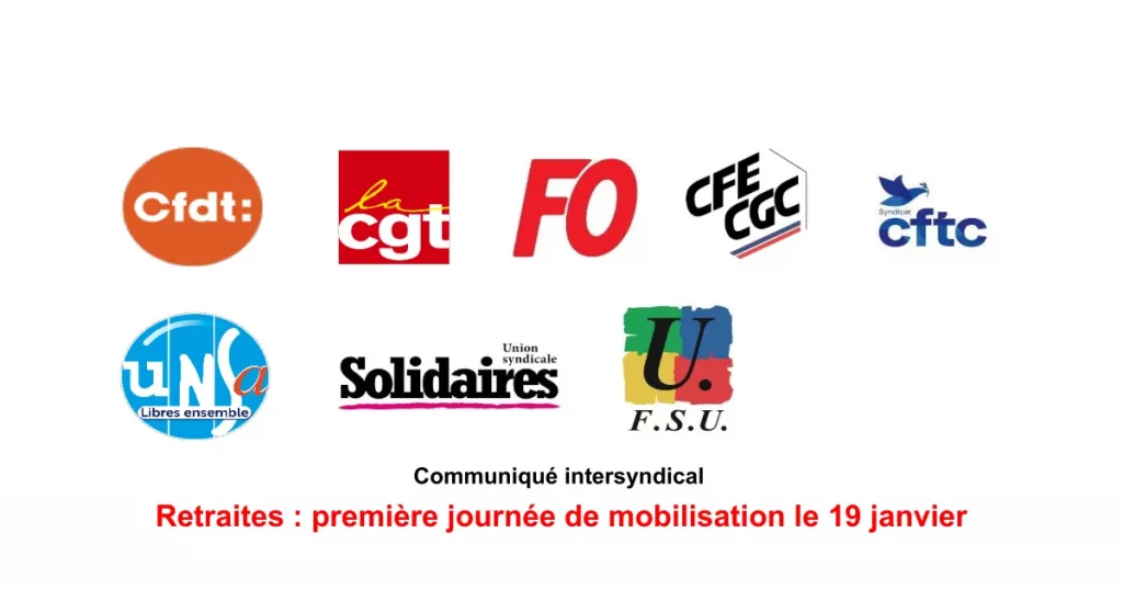 Une 10 janvier 2023 Communique intersyndical